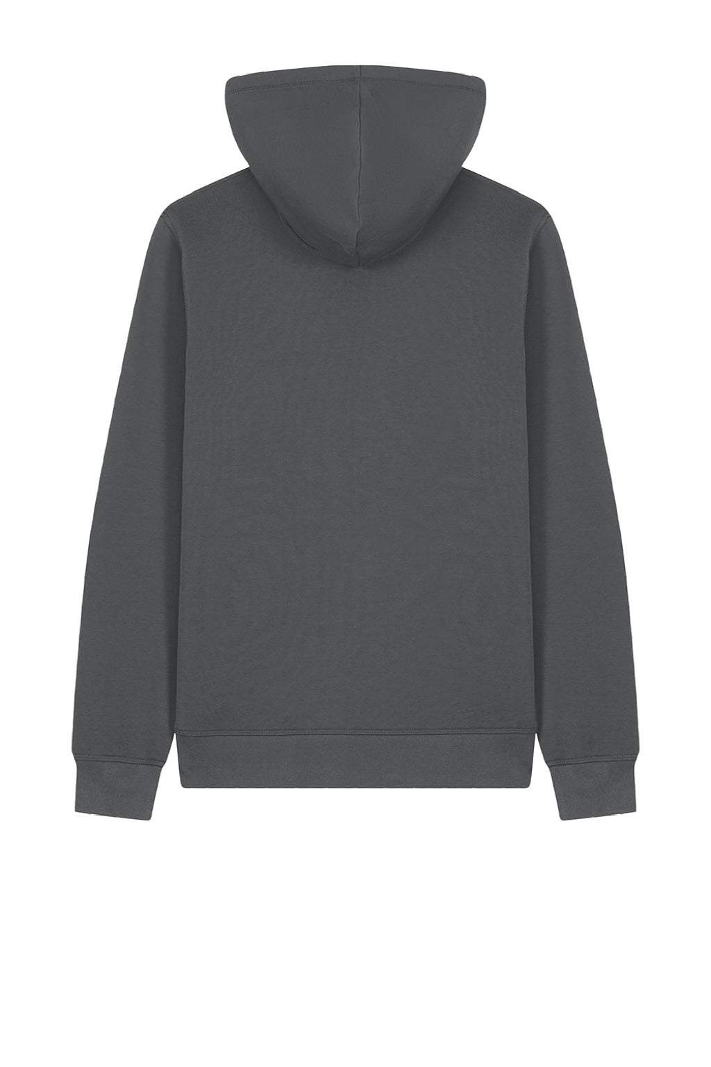 Stanley Stella SXU011 Mens Mixer Full Zip Hooded Sweatshirt Hoodie w/ Pockets Anthracite Grey Flat Back