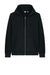 Stanley Stella SXU011 Mens Mixer Full Zip Hooded Sweatshirt Hoodie w/ Pockets Black Flat Front