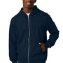Stanley Stella Mens Mixer Full Zip Hooded Sweatshirt Hoodie w/ Pockets - French Navy Blue