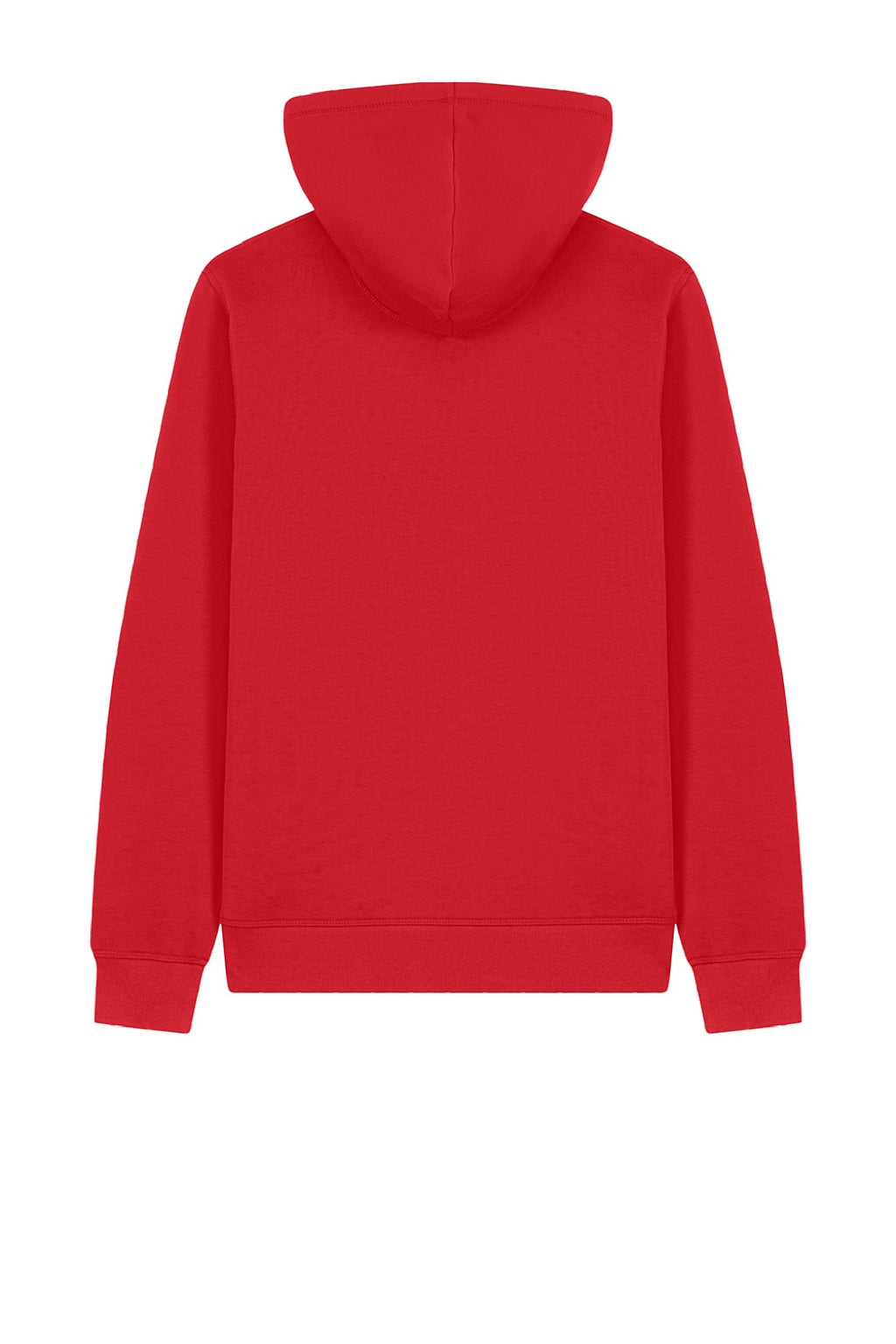 Stanley Stella SXU011 Mens Mixer Full Zip Hooded Sweatshirt Hoodie w/ Pockets Red Flat Back