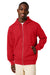 Stanley Stella SXU011 Mens Mixer Full Zip Hooded Sweatshirt Hoodie w/ Pockets Red Model Front