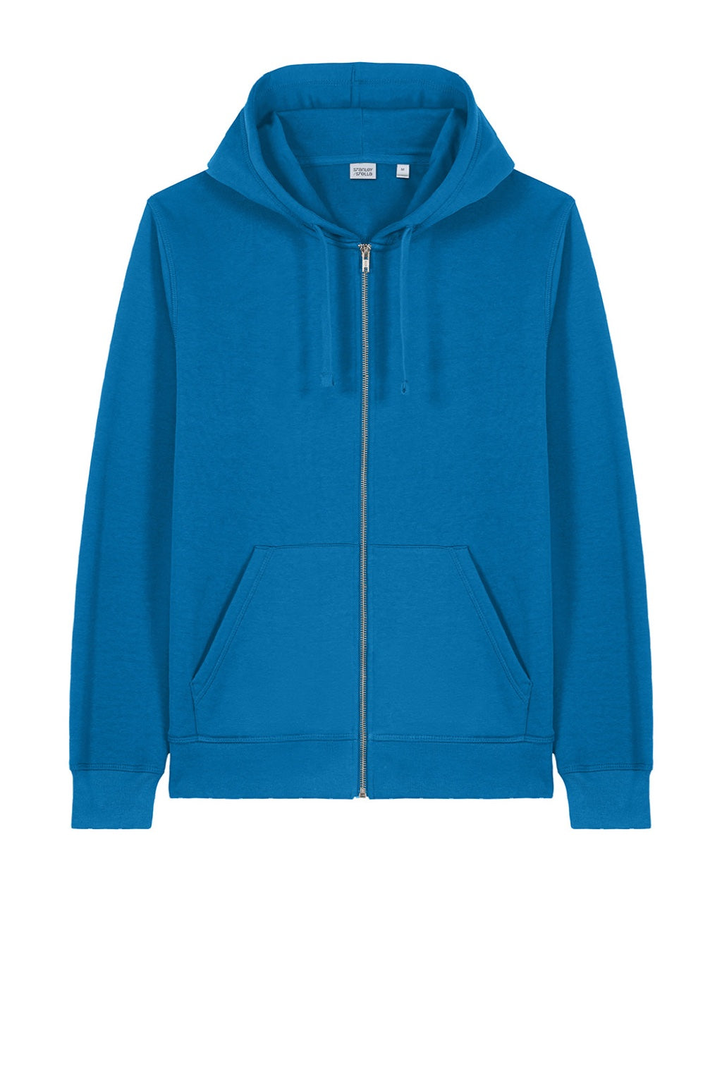 Stanley Stella SXU011 Mens Mixer Full Zip Hooded Sweatshirt Hoodie w/ Pockets Royal Blue Flat Front