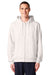 Stanley Stella SXU011 Mens Mixer Full Zip Hooded Sweatshirt Hoodie w/ Pockets Vintage White Model Front