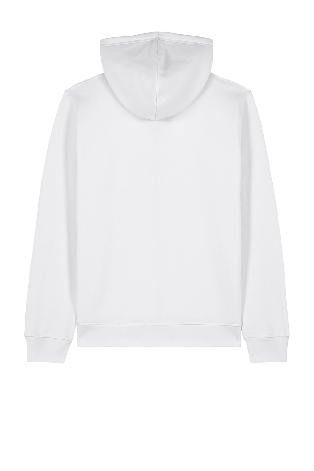 Stanley Stella SXU011 Mens Mixer Full Zip Hooded Sweatshirt Hoodie w/ Pockets White Flat Back