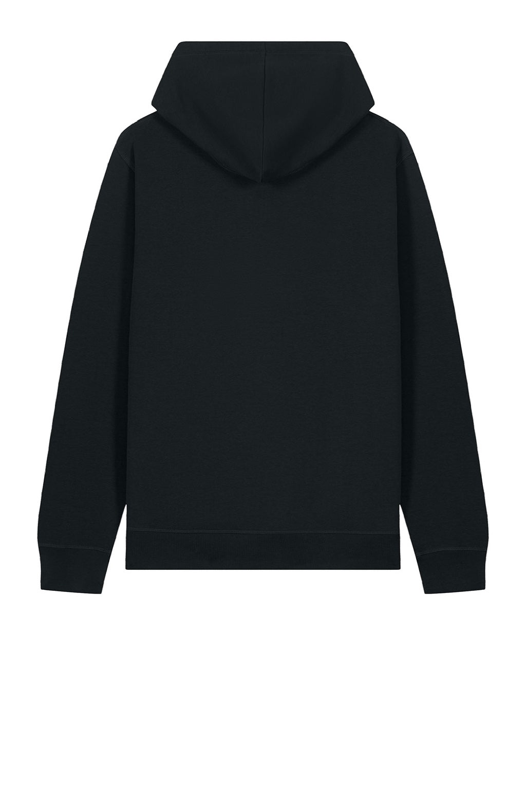 Stanley Stella SXU012 Mens Sounder Hooded Sweatshirt Hoodie w/ Pouch Pocket Black Flat Back