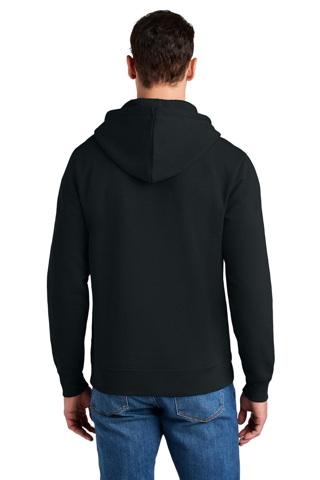 Stanley Stella SXU012 Mens Sounder Hooded Sweatshirt Hoodie w/ Pouch Pocket Black Model Back