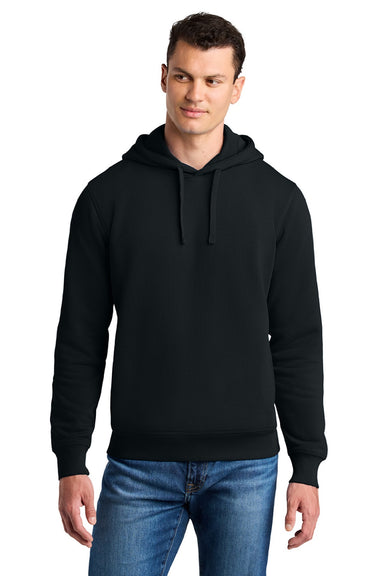 Stanley Stella SXU012 Mens Sounder Hooded Sweatshirt Hoodie w/ Pouch Pocket Black Model Front