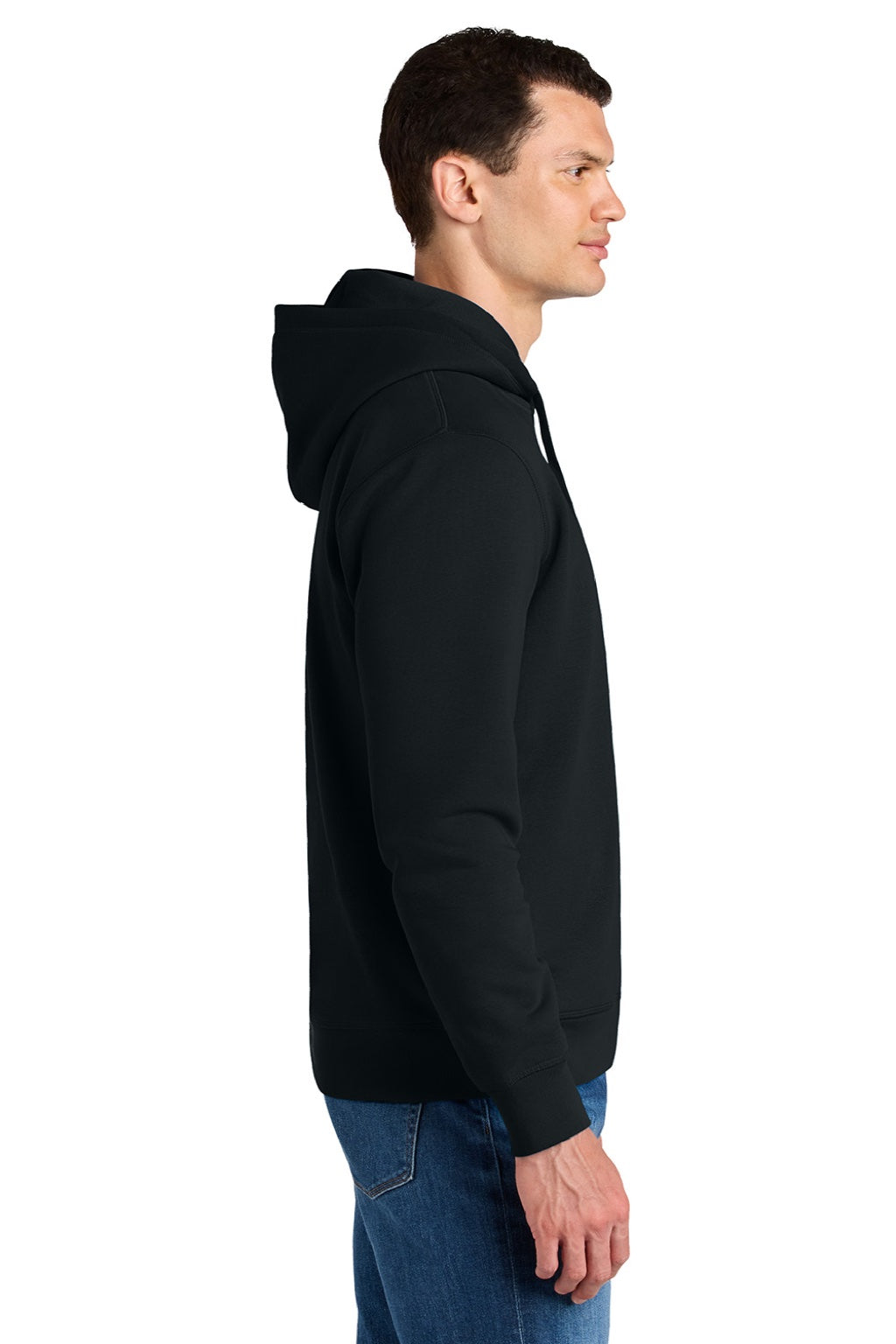 Stanley Stella SXU012 Mens Sounder Hooded Sweatshirt Hoodie w/ Pouch Pocket Black Model Side