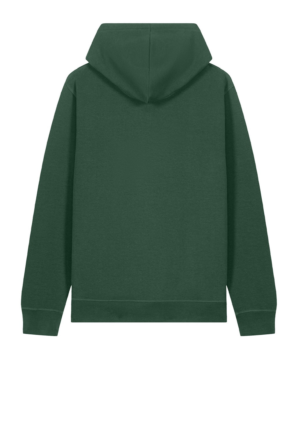 Stanley Stella SXU012 Mens Sounder Hooded Sweatshirt Hoodie w/ Pouch Pocket Bottle Green Flat Back