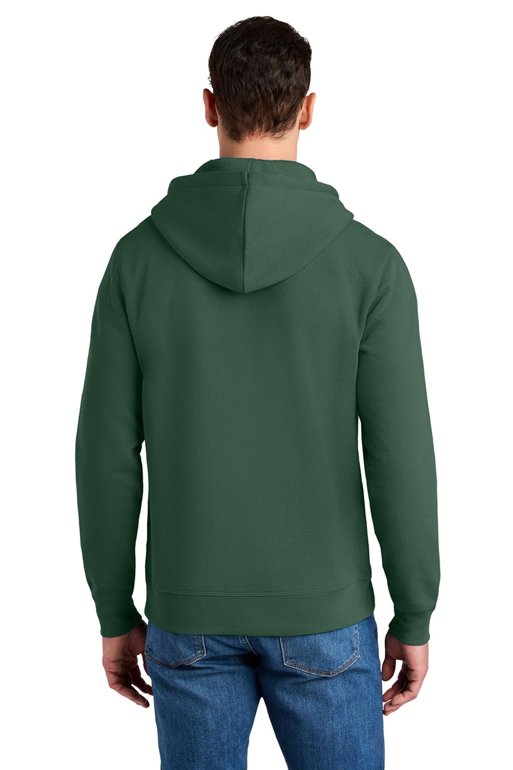 Stanley Stella SXU012 Mens Sounder Hooded Sweatshirt Hoodie w/ Pouch Pocket Bottle Green Model Back