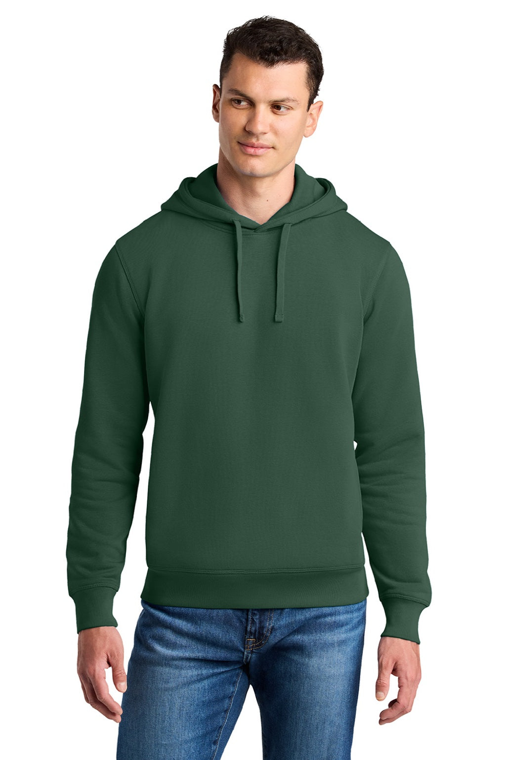 Stanley Stella SXU012 Mens Sounder Hooded Sweatshirt Hoodie w/ Pouch Pocket Bottle Green Model Front