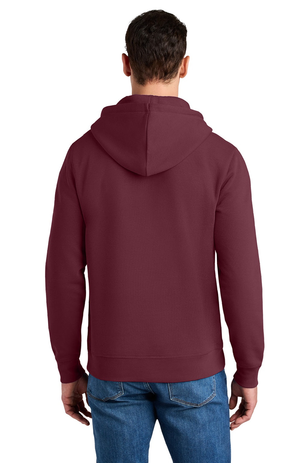 Stanley Stella SXU012 Mens Sounder Hooded Sweatshirt Hoodie w/ Pouch Pocket Burgundy Model Back
