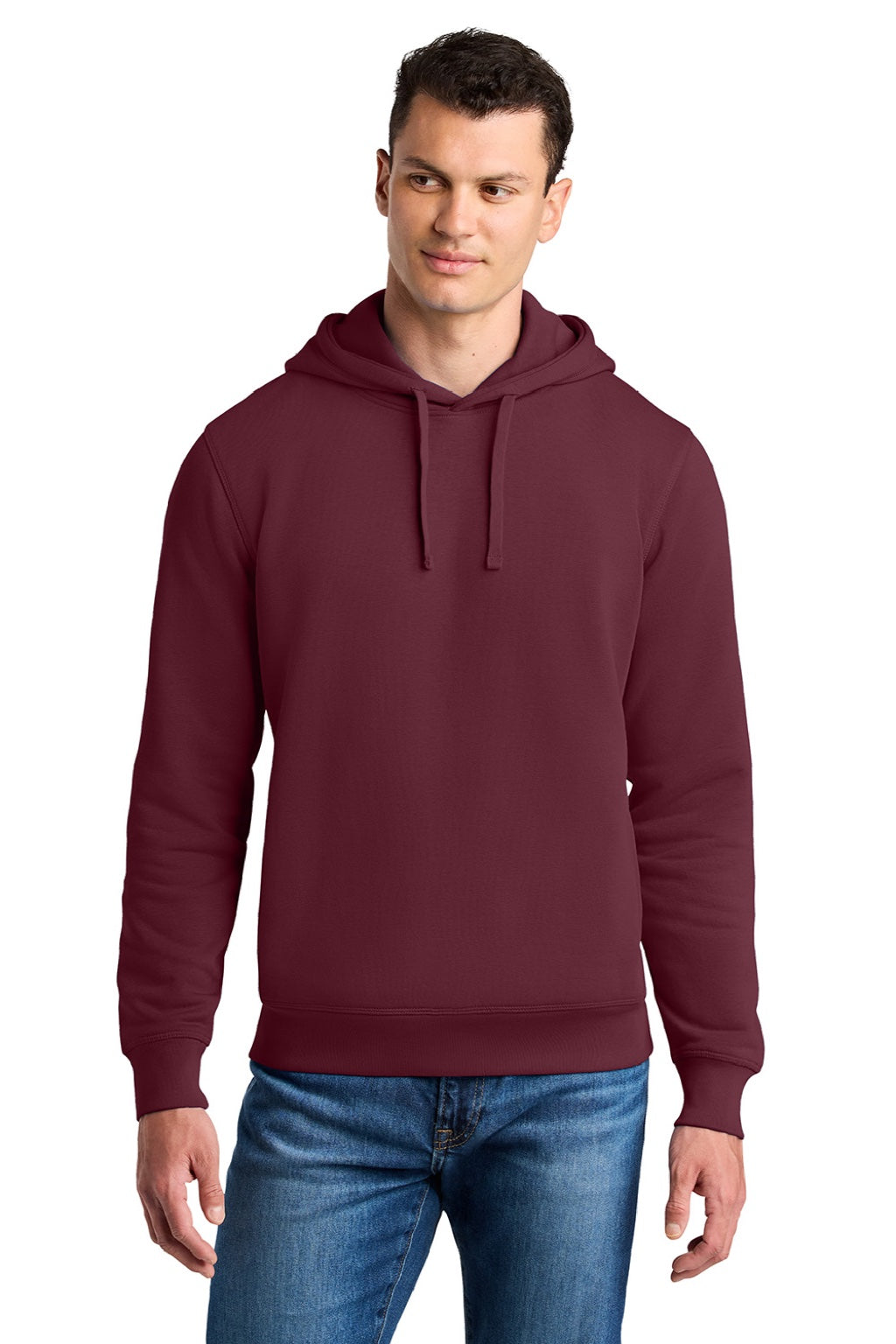 Stanley Stella SXU012 Mens Sounder Hooded Sweatshirt Hoodie w/ Pouch Pocket Burgundy Model Front