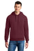 Stanley Stella SXU012 Mens Sounder Hooded Sweatshirt Hoodie w/ Pouch Pocket Burgundy Model Front