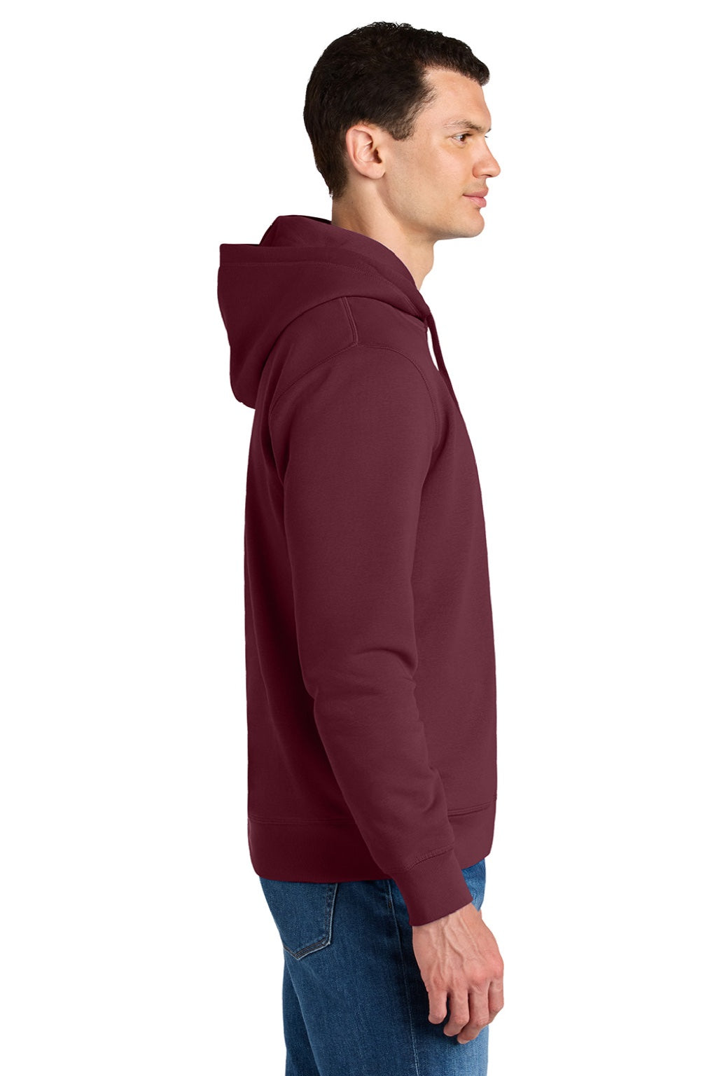 Stanley Stella SXU012 Mens Sounder Hooded Sweatshirt Hoodie w/ Pouch Pocket Burgundy Model Side