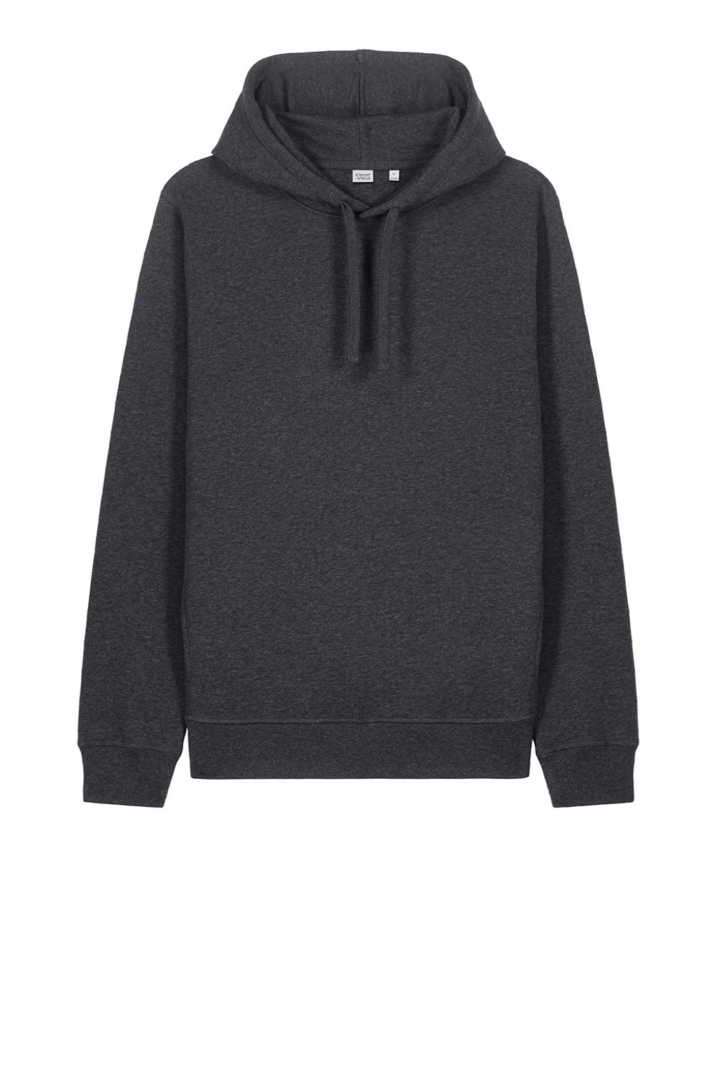 Stanley Stella SXU012 Mens Sounder Hooded Sweatshirt Hoodie w/ Pouch Pocket Heather Dark Grey Flat Front