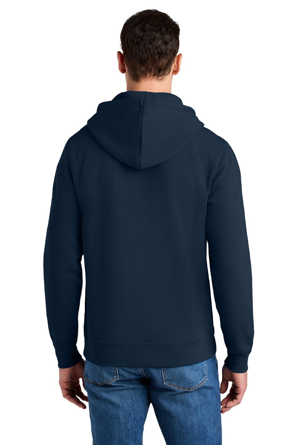 Stanley Stella SXU012 Mens Sounder Hooded Sweatshirt Hoodie w/ Pouch Pocket French Navy Blue Model Back