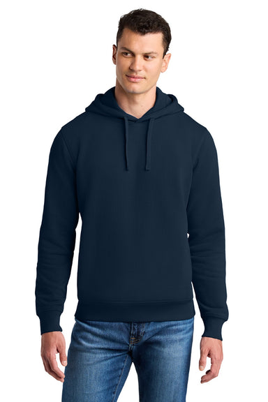 Stanley Stella SXU012 Mens Sounder Hooded Sweatshirt Hoodie w/ Pouch Pocket French Navy Blue Model Front