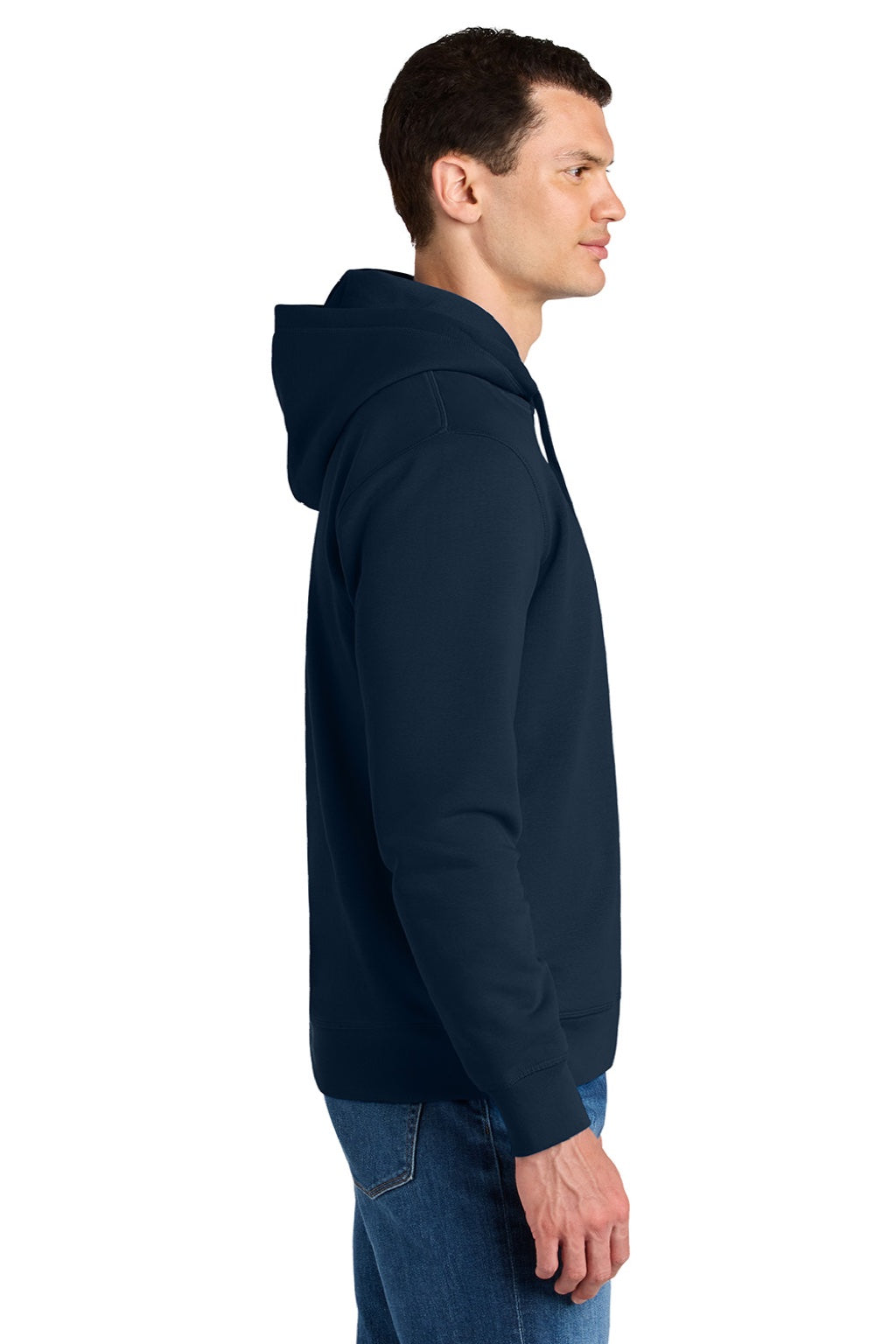 Stanley Stella SXU012 Mens Sounder Hooded Sweatshirt Hoodie w/ Pouch Pocket French Navy Blue Model Side