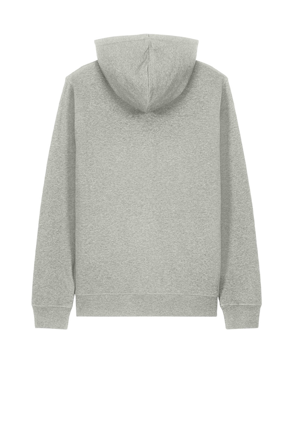 Stanley Stella SXU012 Mens Sounder Hooded Sweatshirt Hoodie w/ Pouch Pocket Heather Grey Flat Back