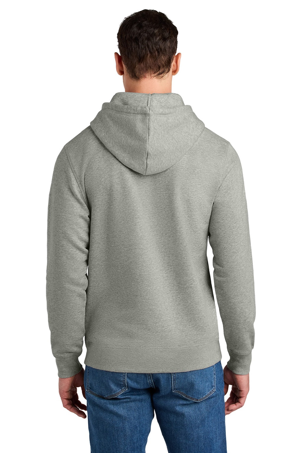 Stanley Stella SXU012 Mens Sounder Hooded Sweatshirt Hoodie w/ Pouch Pocket Heather Grey Model Back