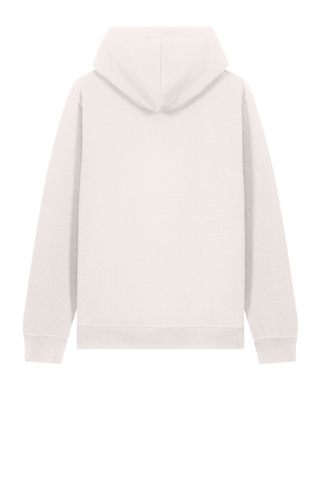 Stanley Stella SXU012 Mens Sounder Hooded Sweatshirt Hoodie w/ Pouch Pocket Vintage White Flat Back