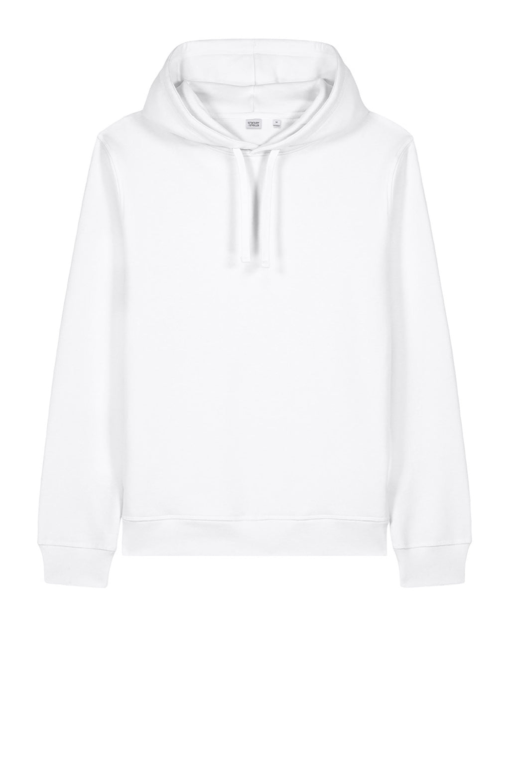 Stanley Stella SXU012 Mens Sounder Hooded Sweatshirt Hoodie w/ Pouch Pocket White Flat Front