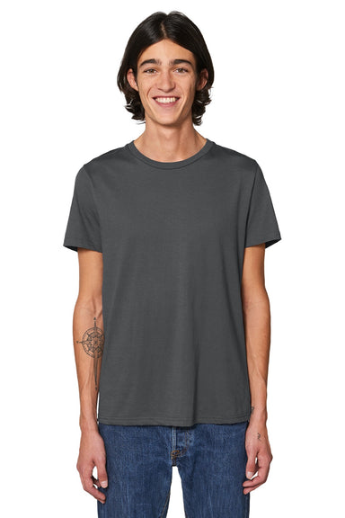 Stanley Stella SXU016 Mens Rocker Short Sleeve Crewneck T-Shirt Anthracite Grey Model Front