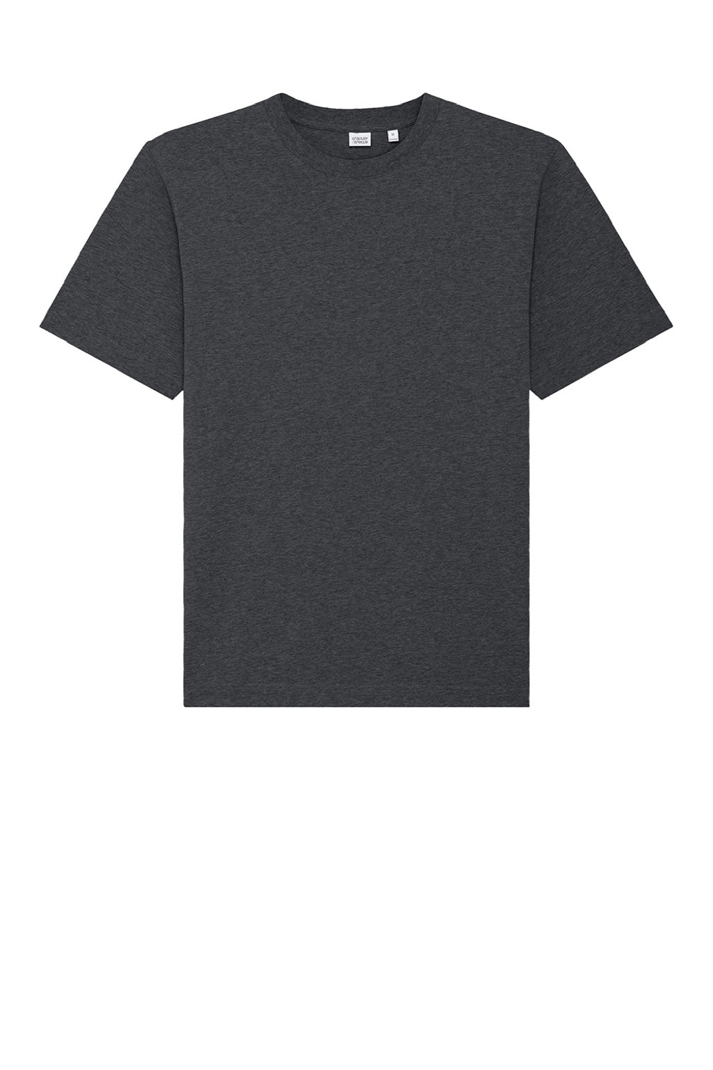 Stanley Stella SXU018 Mens Freestyler Heavyweight Short Sleeve Crewneck T-Shirt Heather Dark Grey Flat Front