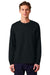 Stanley Stella SXU022 Mens Creator 2.0 Long Sleeve Crewneck T-Shirt Black Model Front