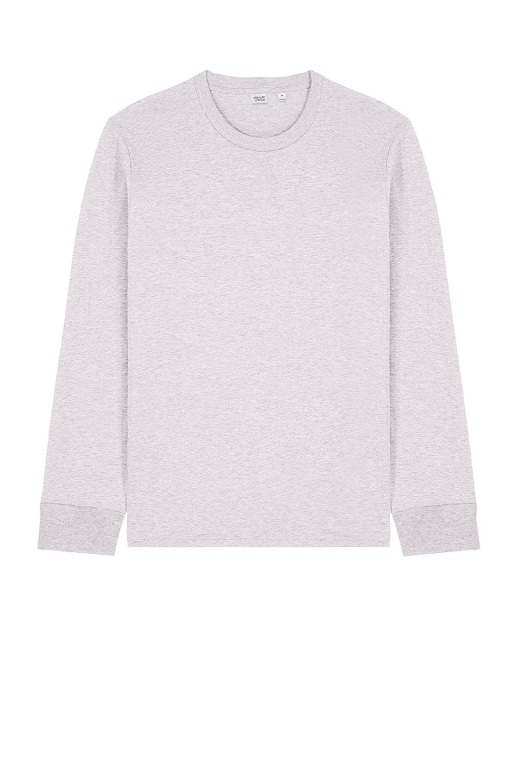 Stanley Stella SXU022 Mens Creator 2.0 Long Sleeve Crewneck T-Shirt Heather Cool Grey Flat Front