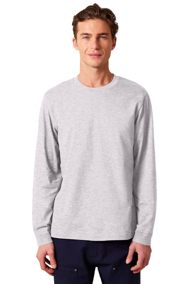 Stanley Stella SXU022 Mens Creator 2.0 Long Sleeve Crewneck T-Shirt Heather Cool Grey Model Front