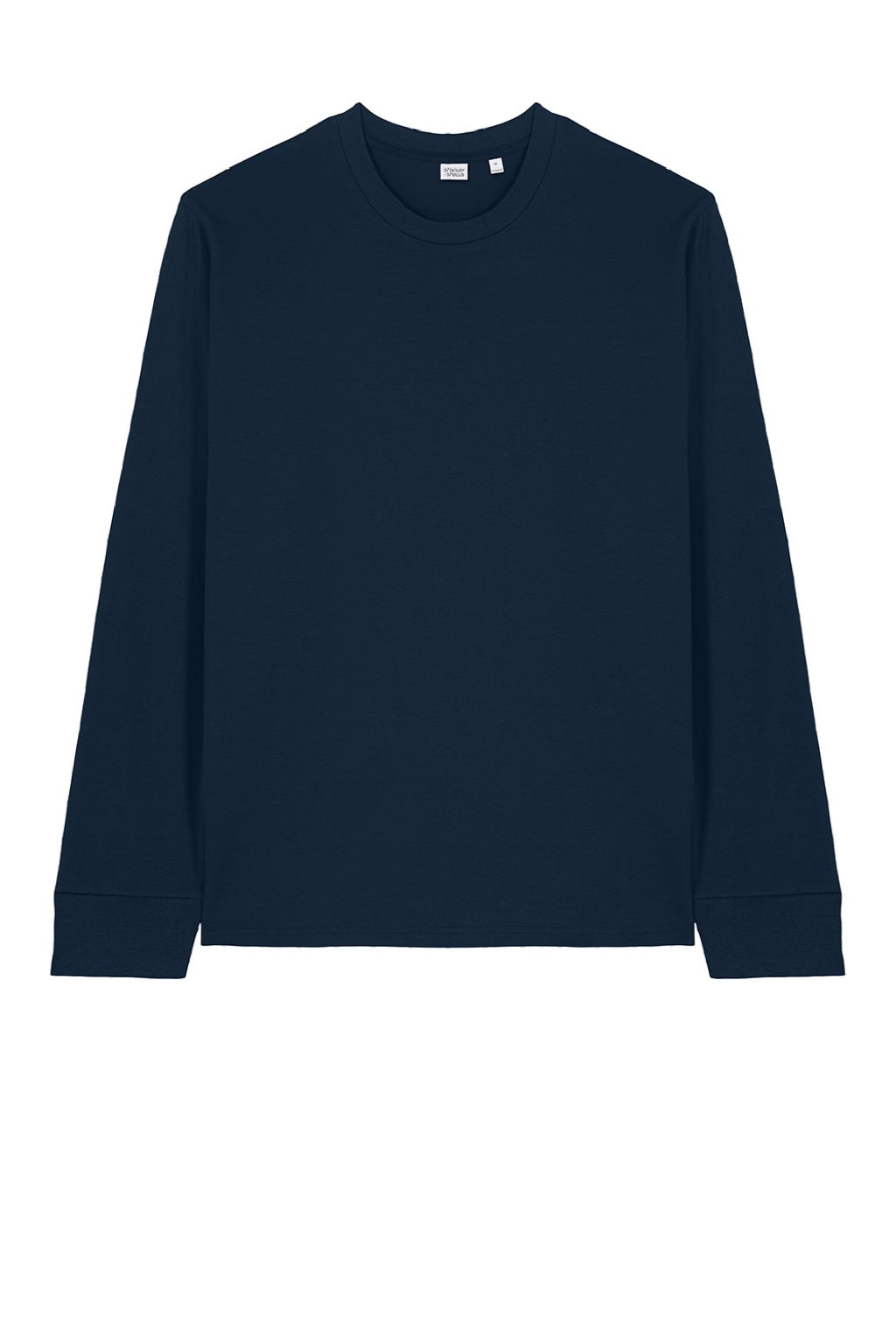 Stanley Stella SXU022 Mens Creator 2.0 Long Sleeve Crewneck T-Shirt French Navy Blue Flat Front