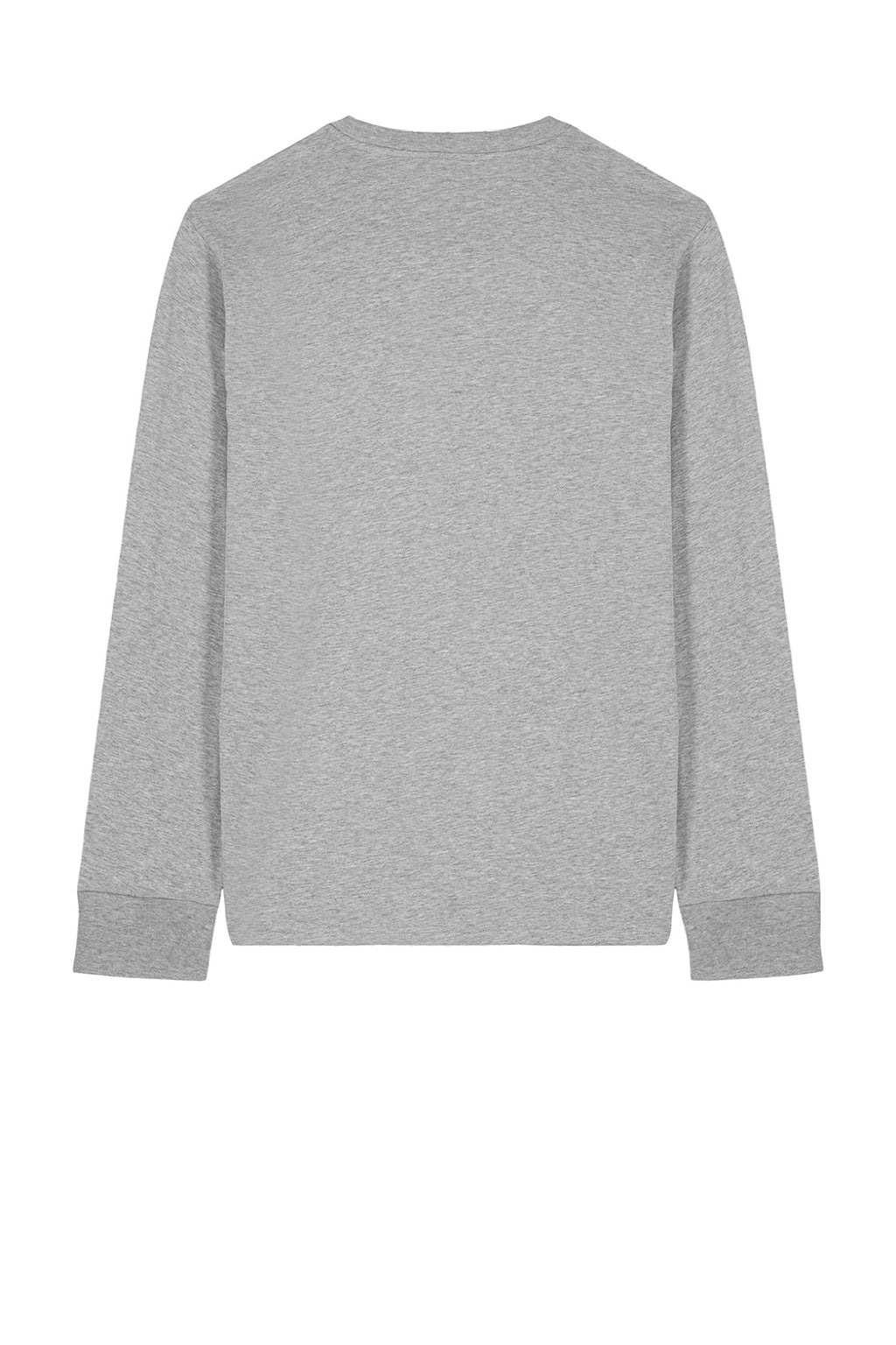 Stanley Stella SXU022 Mens Creator 2.0 Long Sleeve Crewneck T-Shirt Heather Grey Flat Back
