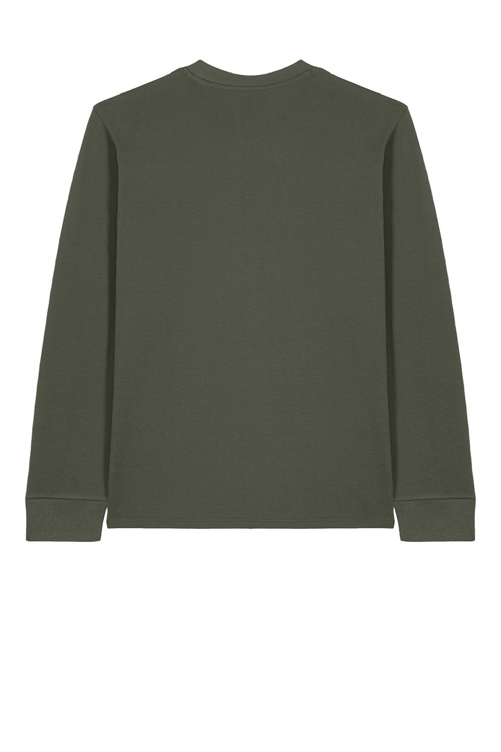 Stanley Stella SXU022 Mens Creator 2.0 Long Sleeve Crewneck T-Shirt Khaki Green Flat Back