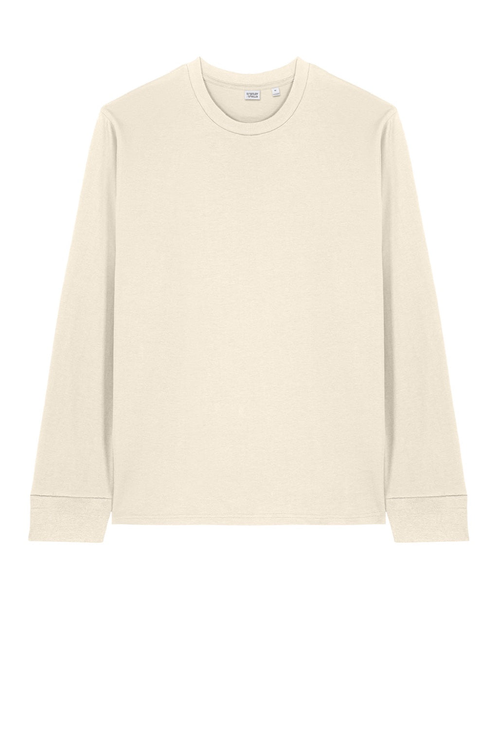 Stanley Stella SXU022 Mens Creator 2.0 Long Sleeve Crewneck T-Shirt Natural Raw Flat Front