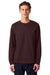 Stanley Stella SXU022 Mens Creator 2.0 Long Sleeve Crewneck T-Shirt Red Brown Model Front