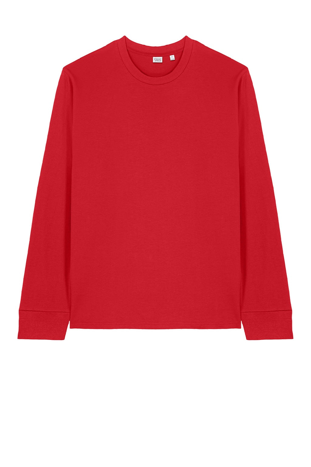 Stanley Stella SXU022 Mens Creator 2.0 Long Sleeve Crewneck T-Shirt Red Flat Front
