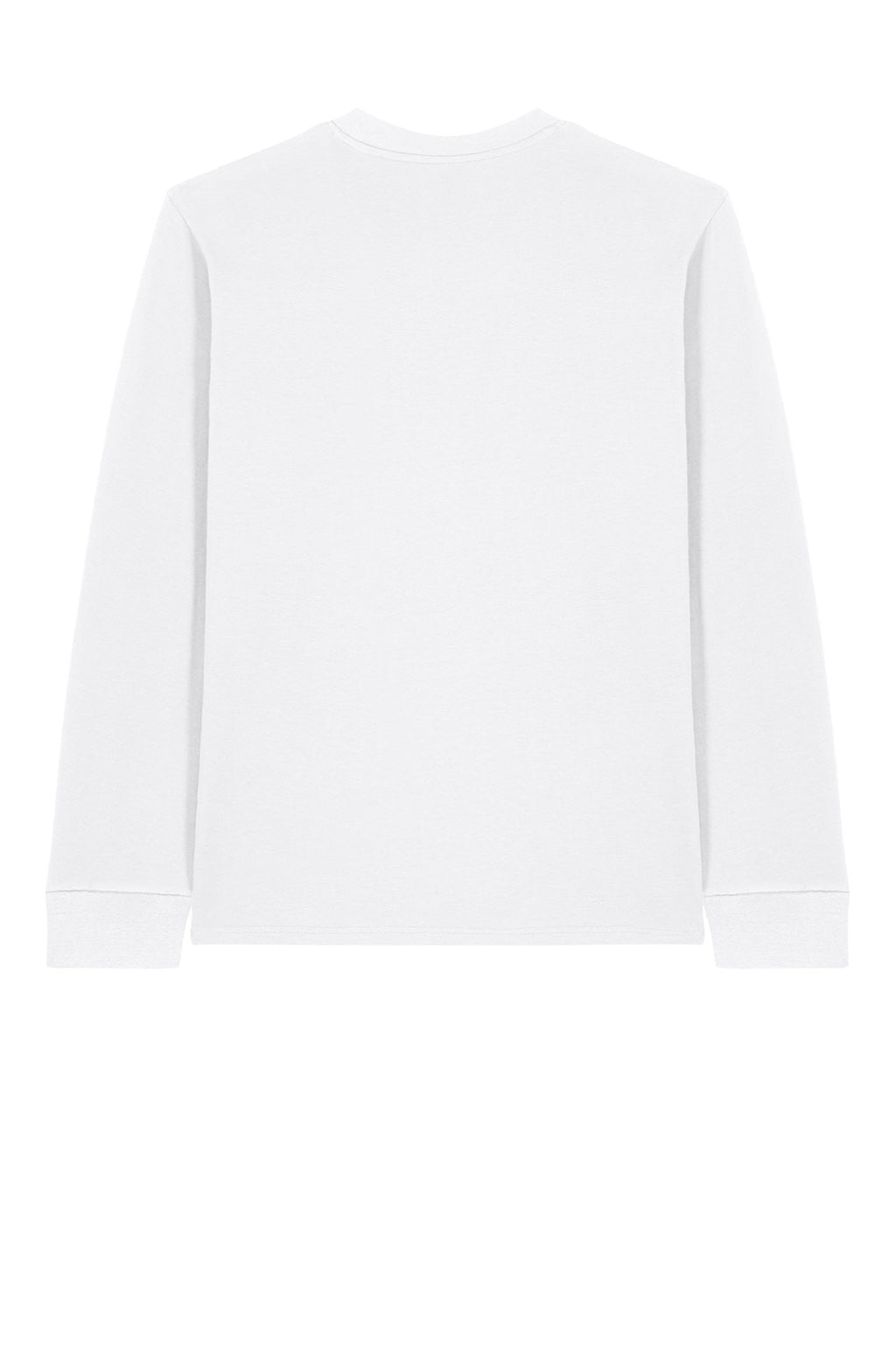 Stanley Stella SXU022 Mens Creator 2.0 Long Sleeve Crewneck T-Shirt White Flat Back