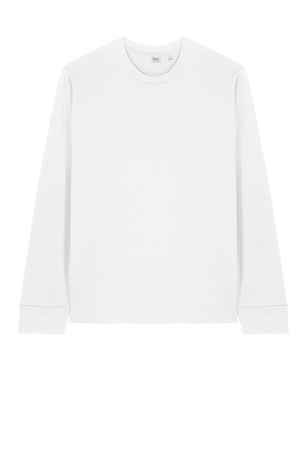 Stanley Stella SXU022 Mens Creator 2.0 Long Sleeve Crewneck T-Shirt White Flat Front
