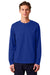 Stanley Stella SXU022 Mens Creator 2.0 Long Sleeve Crewneck T-Shirt Worker Blue Model Front