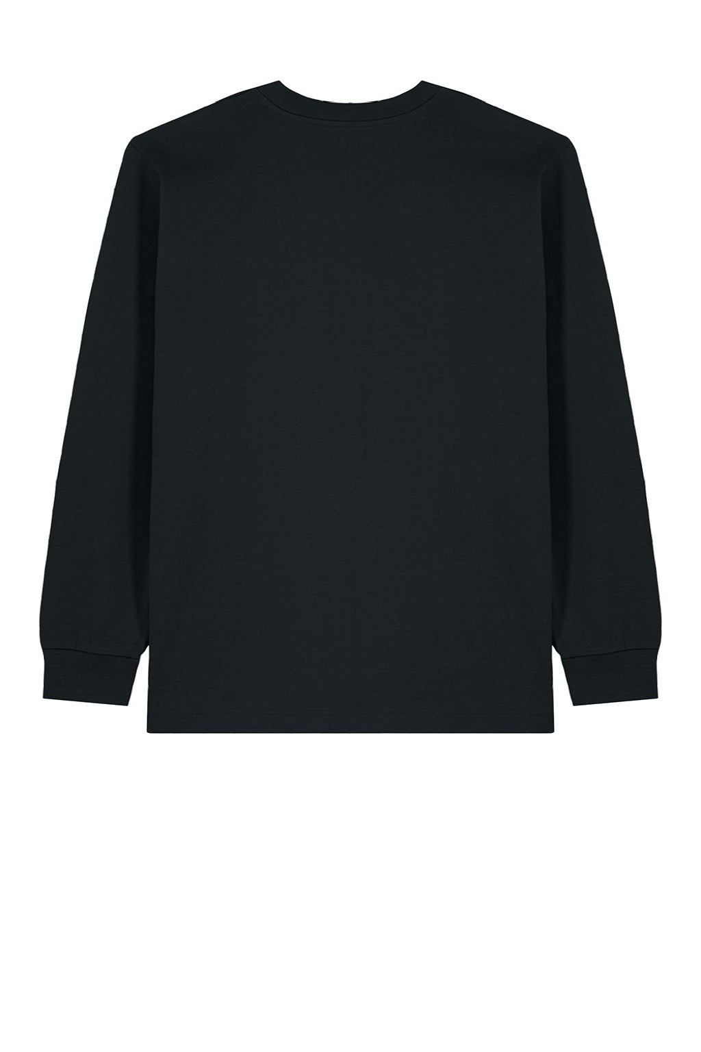 Stanley Stella SXU023 Mens Freestyler Long Sleeve Crewneck T-Shirt Black Flat Back