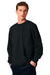 Stanley Stella SXU023 Mens Freestyler Long Sleeve Crewneck T-Shirt Black Model Front