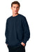 Stanley Stella SXU023 Mens Freestyler Long Sleeve Crewneck T-Shirt French Navy Blue Model Front
