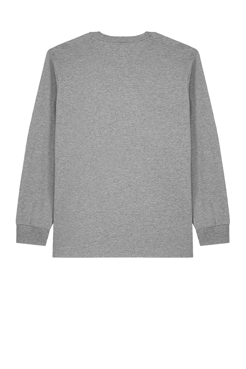 Stanley Stella SXU023 Mens Freestyler Long Sleeve Crewneck T-Shirt Heather Grey Flat Back
