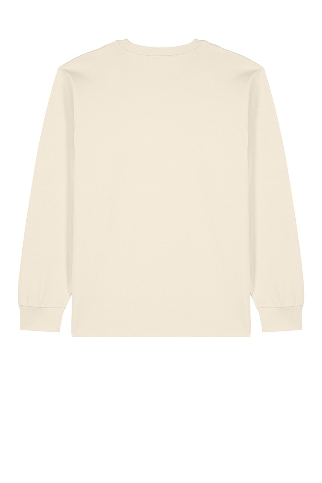 Stanley Stella SXU023 Mens Freestyler Long Sleeve Crewneck T-Shirt Natural Raw Flat Back