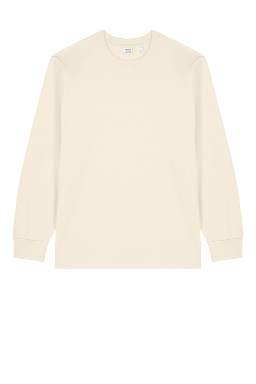 Stanley Stella SXU023 Mens Freestyler Long Sleeve Crewneck T-Shirt Natural Raw Flat Front