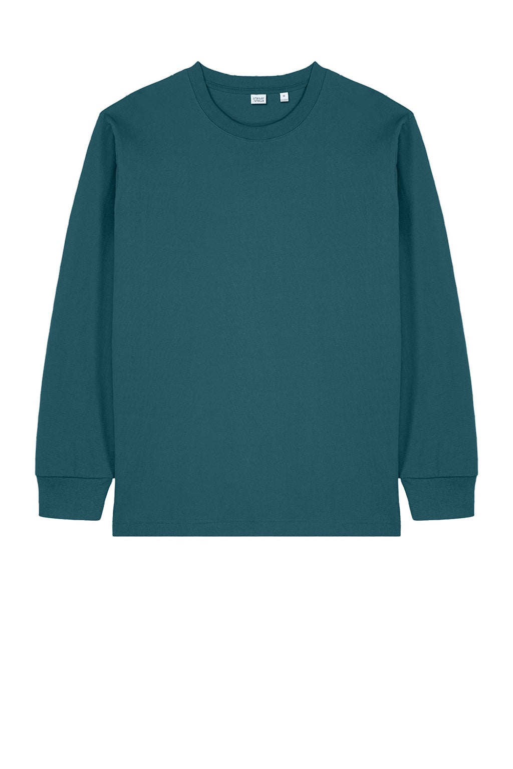 Stanley Stella SXU023 Mens Freestyler Long Sleeve Crewneck T-Shirt Stargazer Blue Flat Front