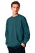 Stanley Stella SXU023 Mens Freestyler Long Sleeve Crewneck T-Shirt Stargazer Blue Model Front