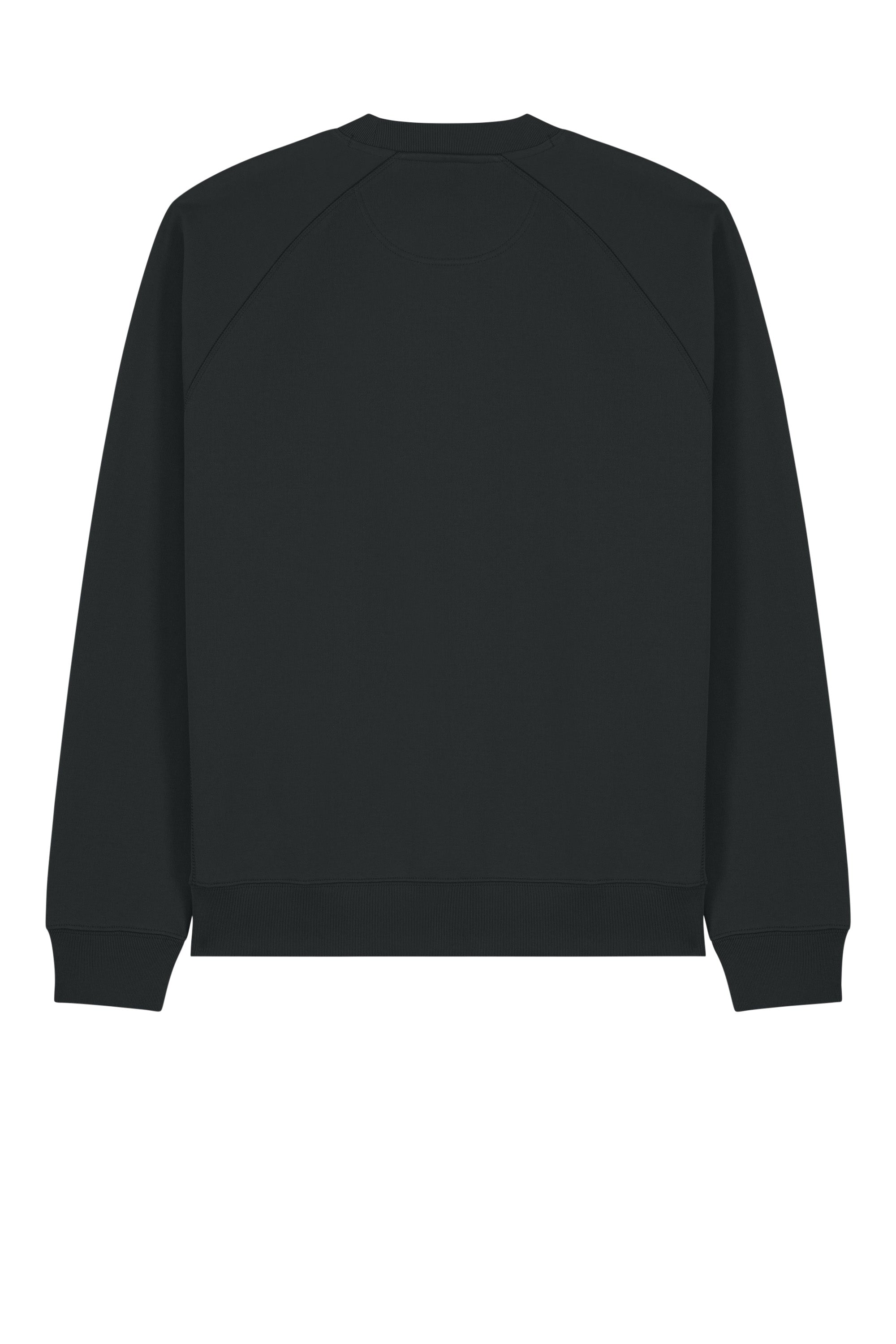 Stanley Stella SXU026 Mens Knoxer Crewneck Sweatshirt Black Flat Back